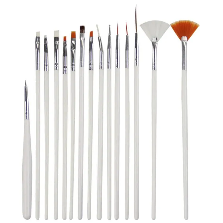 15 PCS/Set Nail Art Tools Brushes for Manicure Rhinestones Nails Decorations Nail Nrush Kit Painting Fingernail Tool Pen Kit