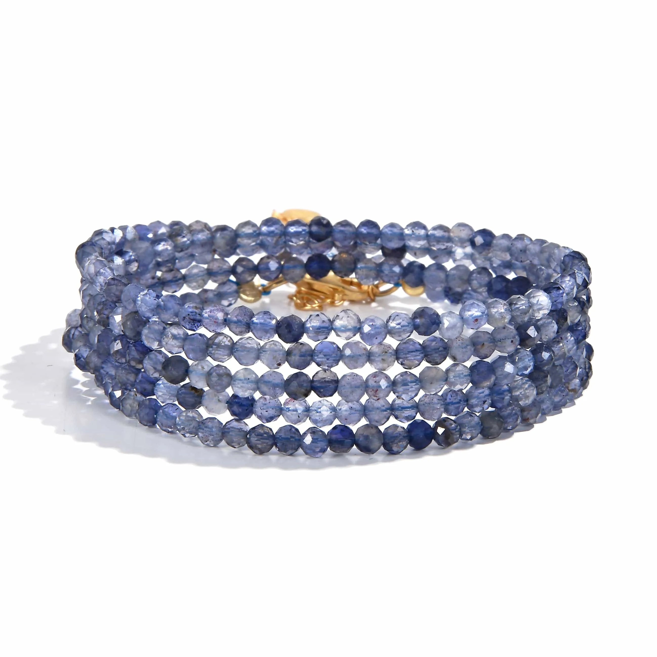 3mm Iolite Faceted 31 Necklace / Multi Wrap Bracelet