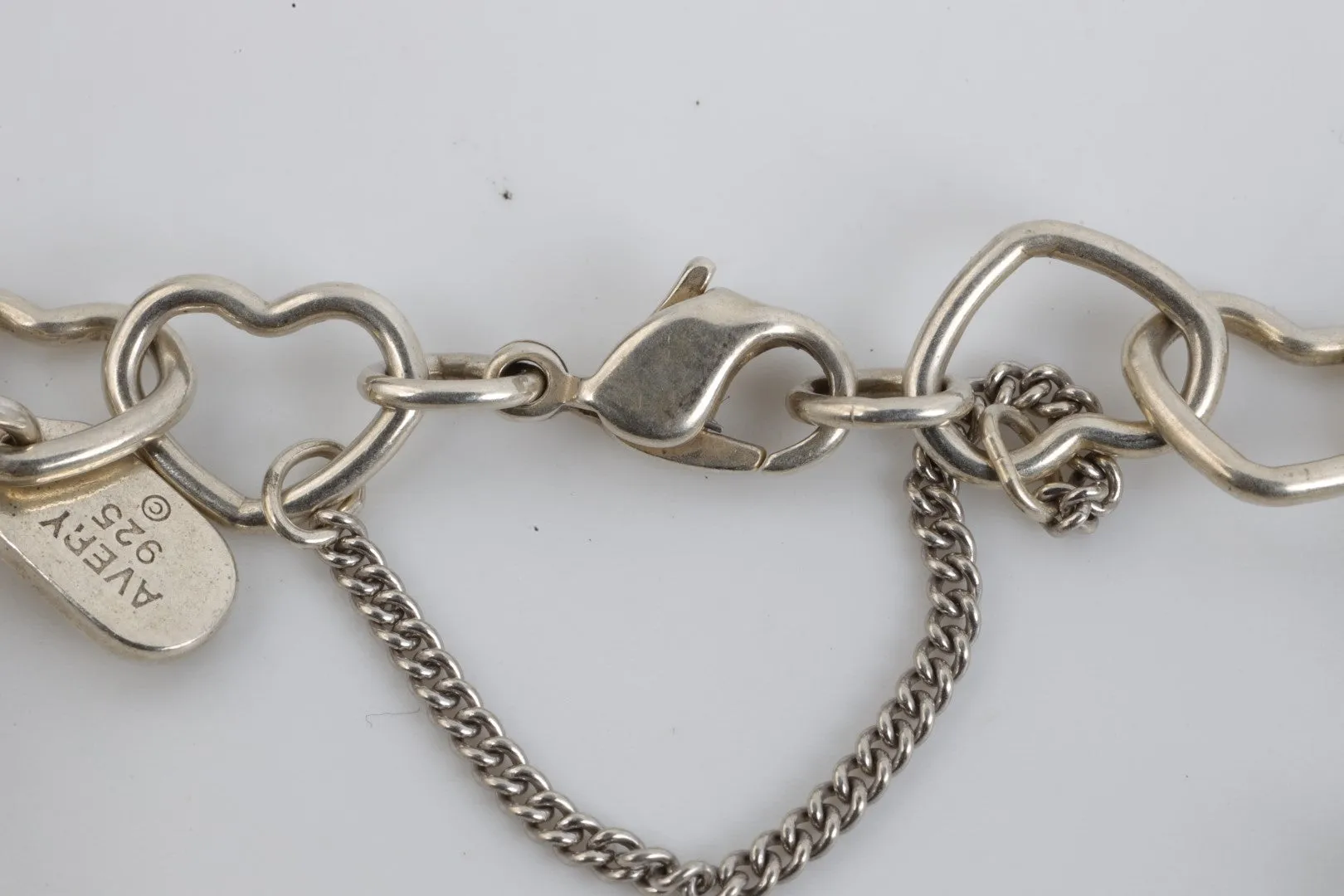 6.5" James Avery 925 Silver Connected Hearts Charm Bracelet (9.70g.)