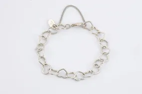 6.5" James Avery 925 Silver Connected Hearts Charm Bracelet (9.70g.)