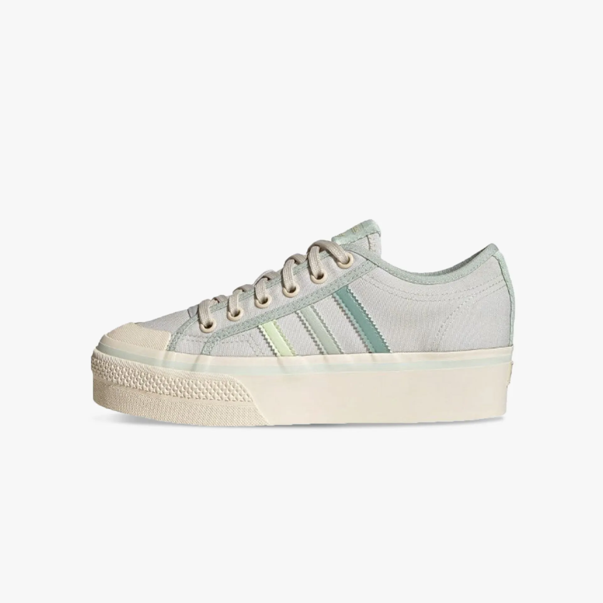 Adidas Originals | NIZZA PLATFORM  { CREAM WHITE / ALMOST LIME