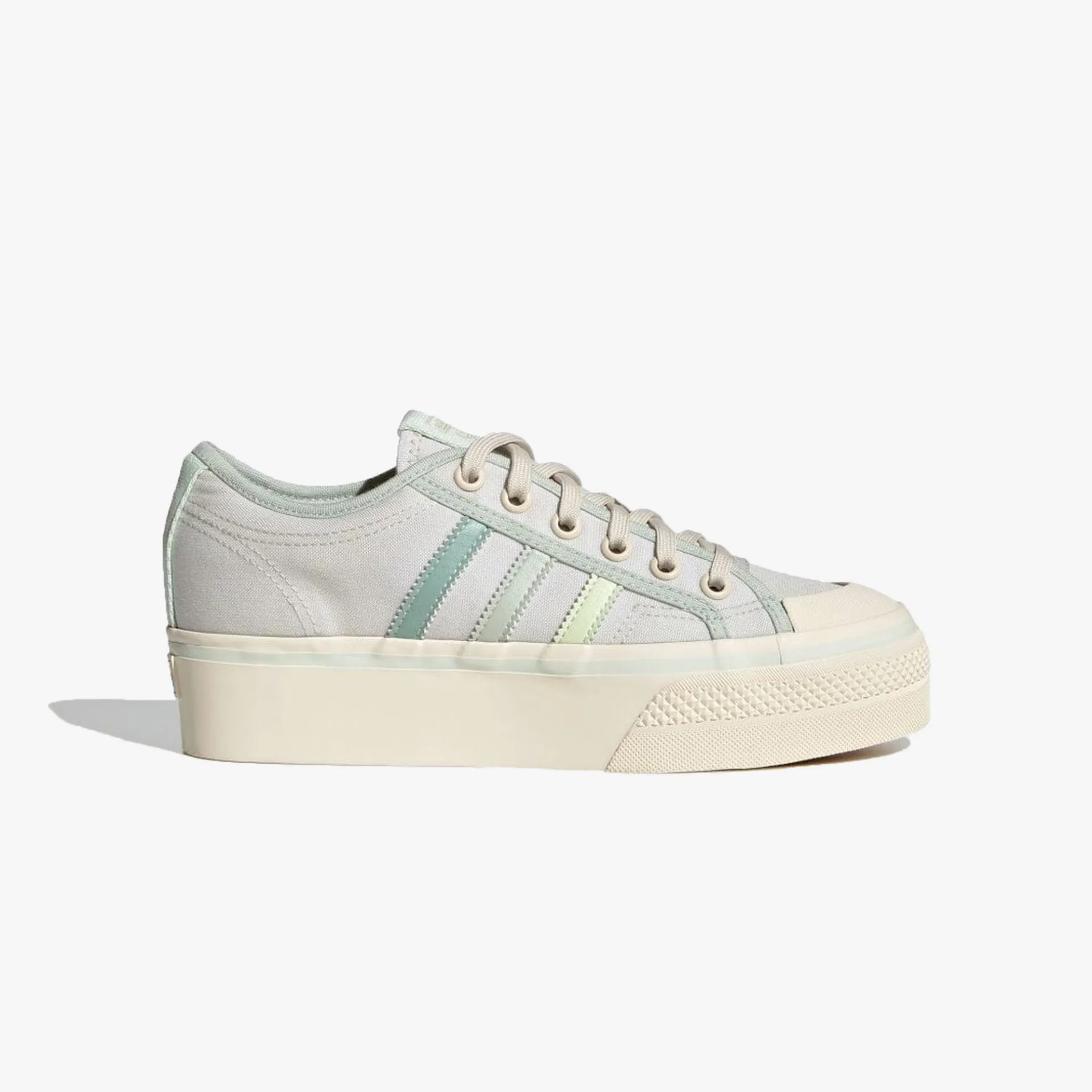 Adidas Originals | NIZZA PLATFORM  { CREAM WHITE / ALMOST LIME