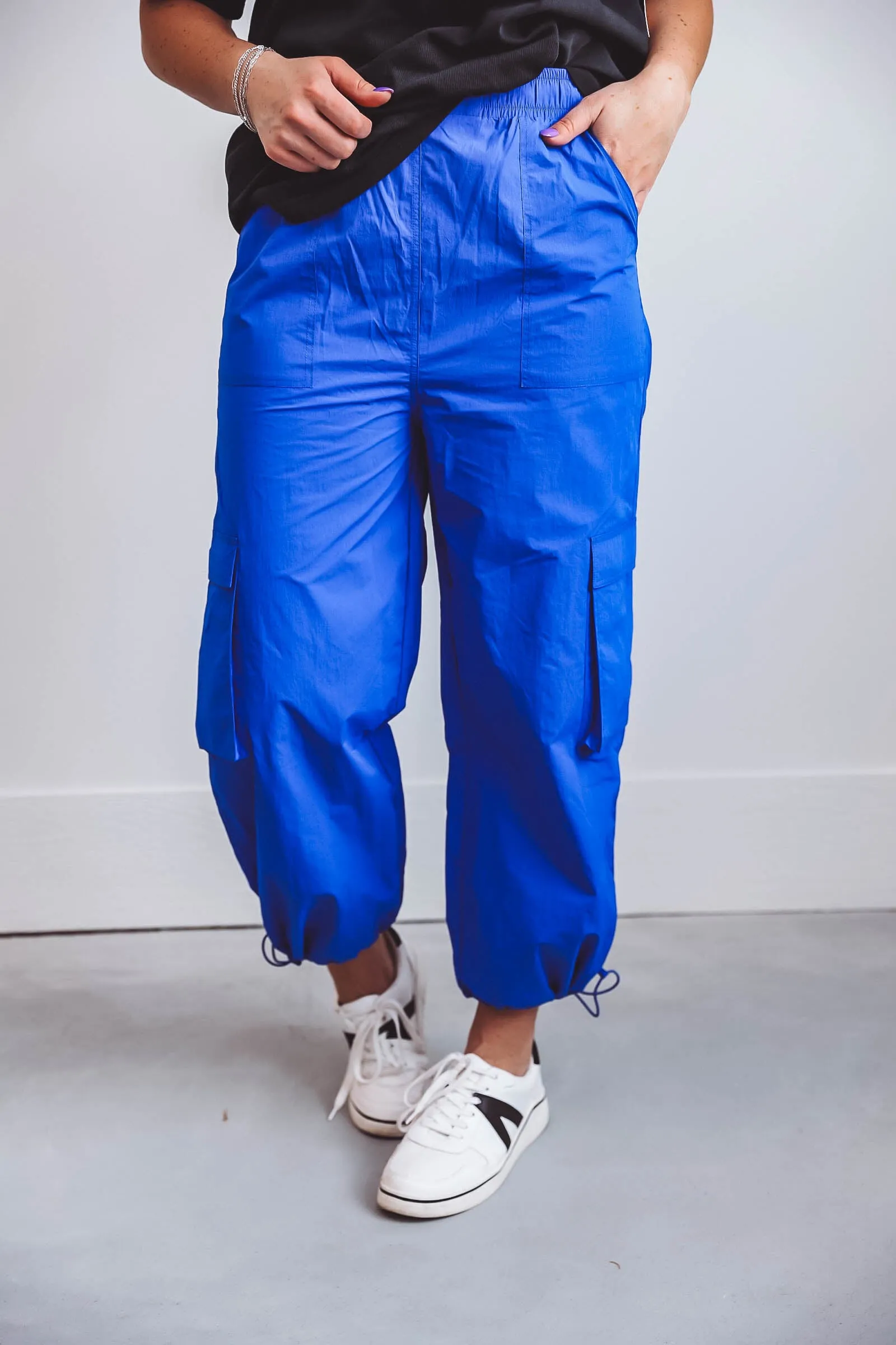 Alana Cargo Pants-Blue