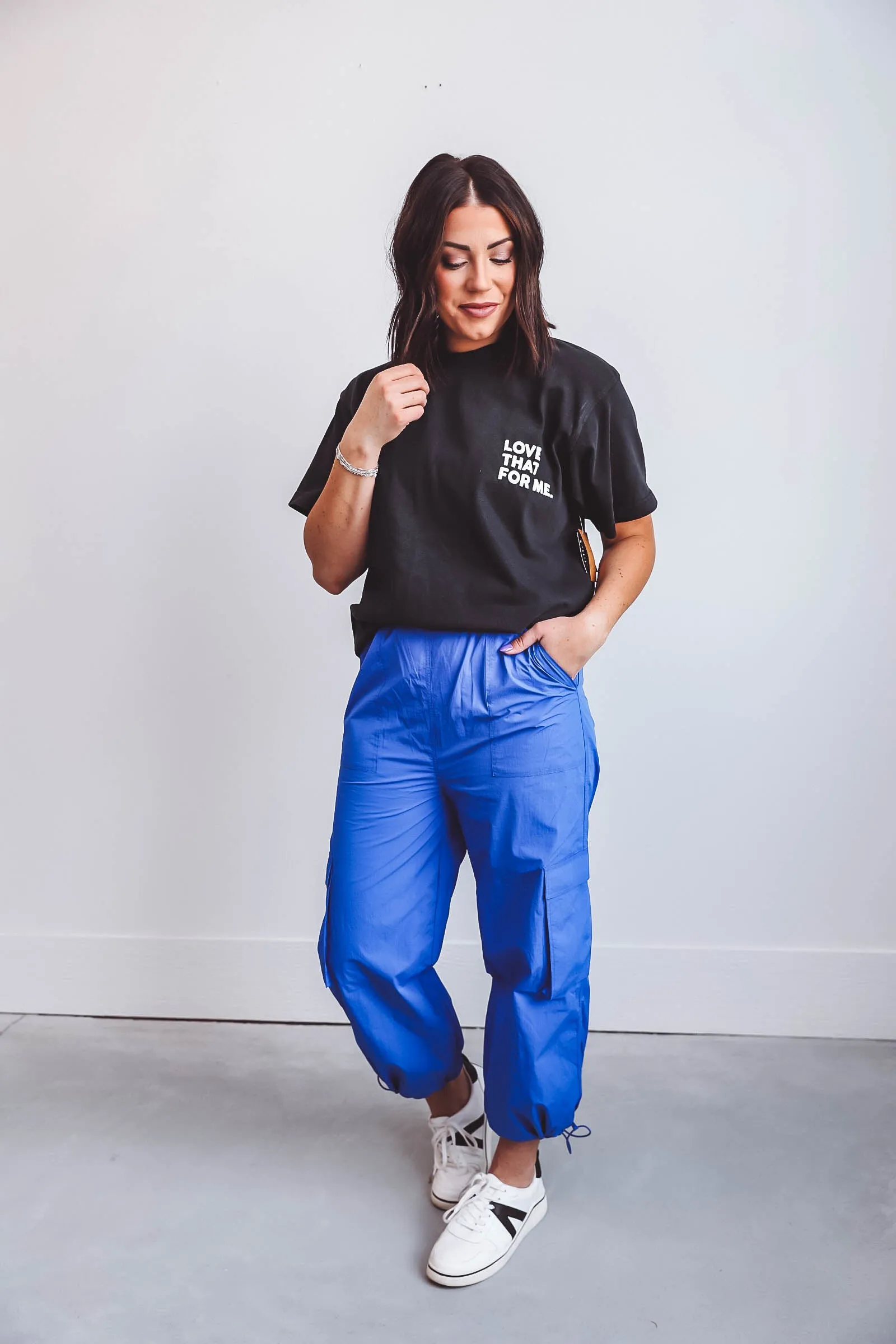 Alana Cargo Pants-Blue