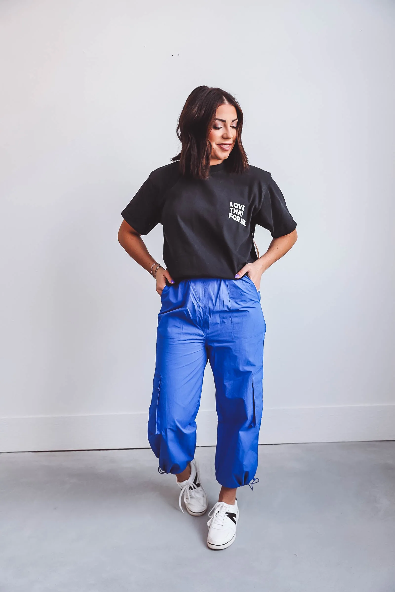 Alana Cargo Pants-Blue