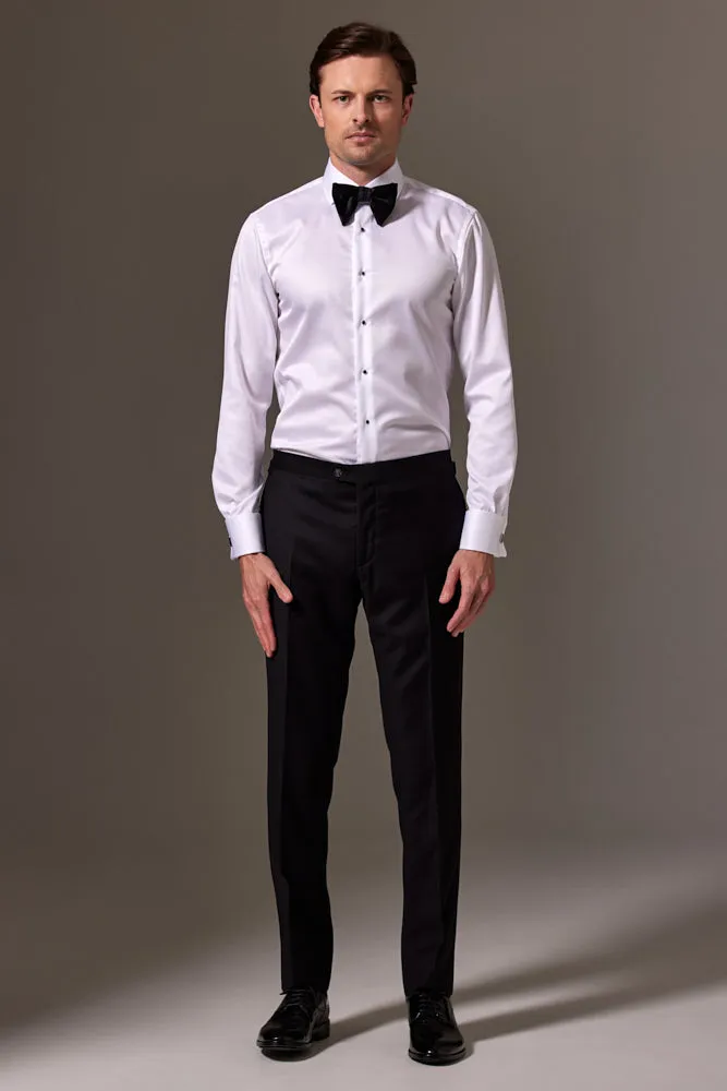 Alec Double Breasted Tuxedo - Black Wool