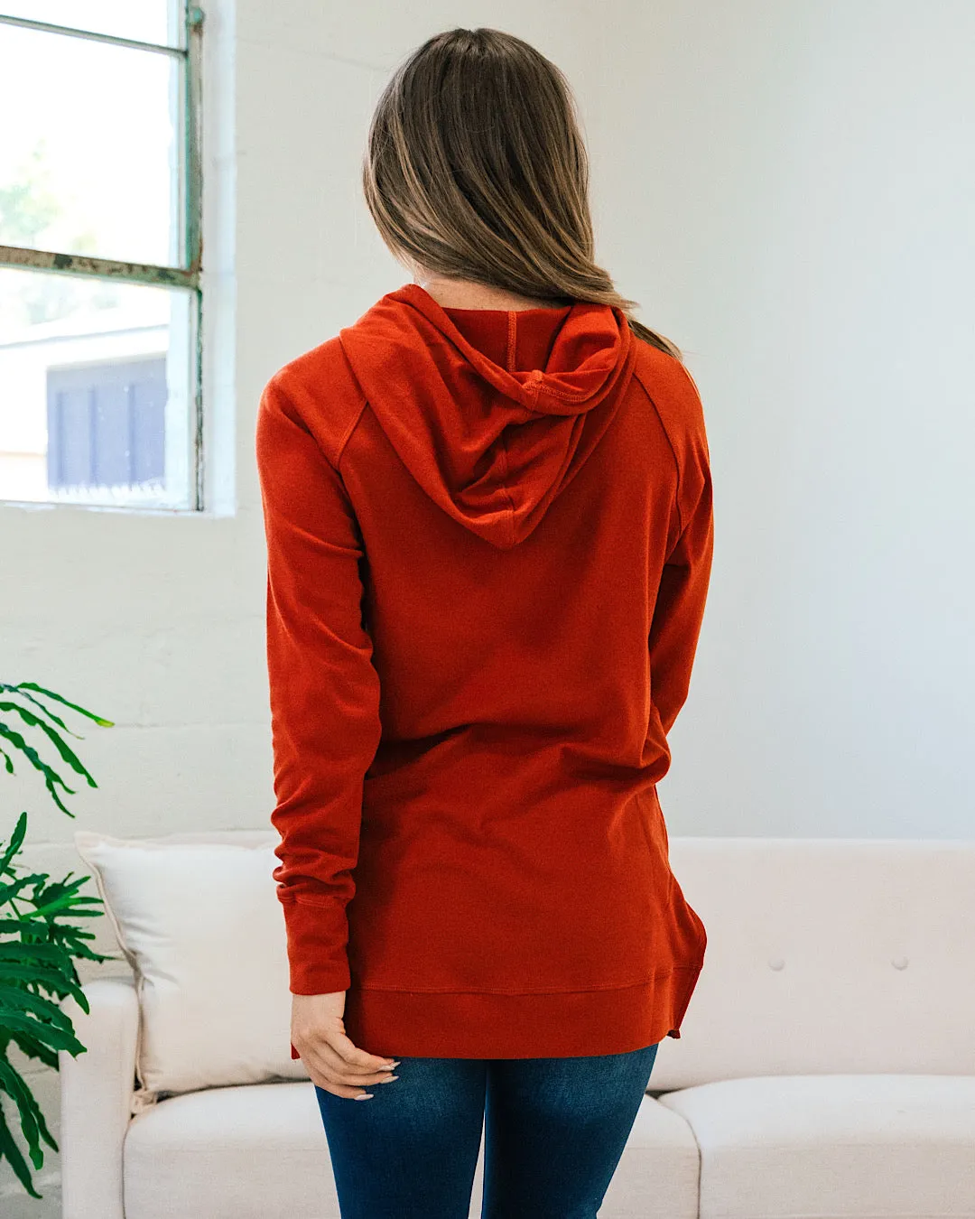 Ampersand Ave Sideslit Hoodie - Blazing Autumn FINAL SALE