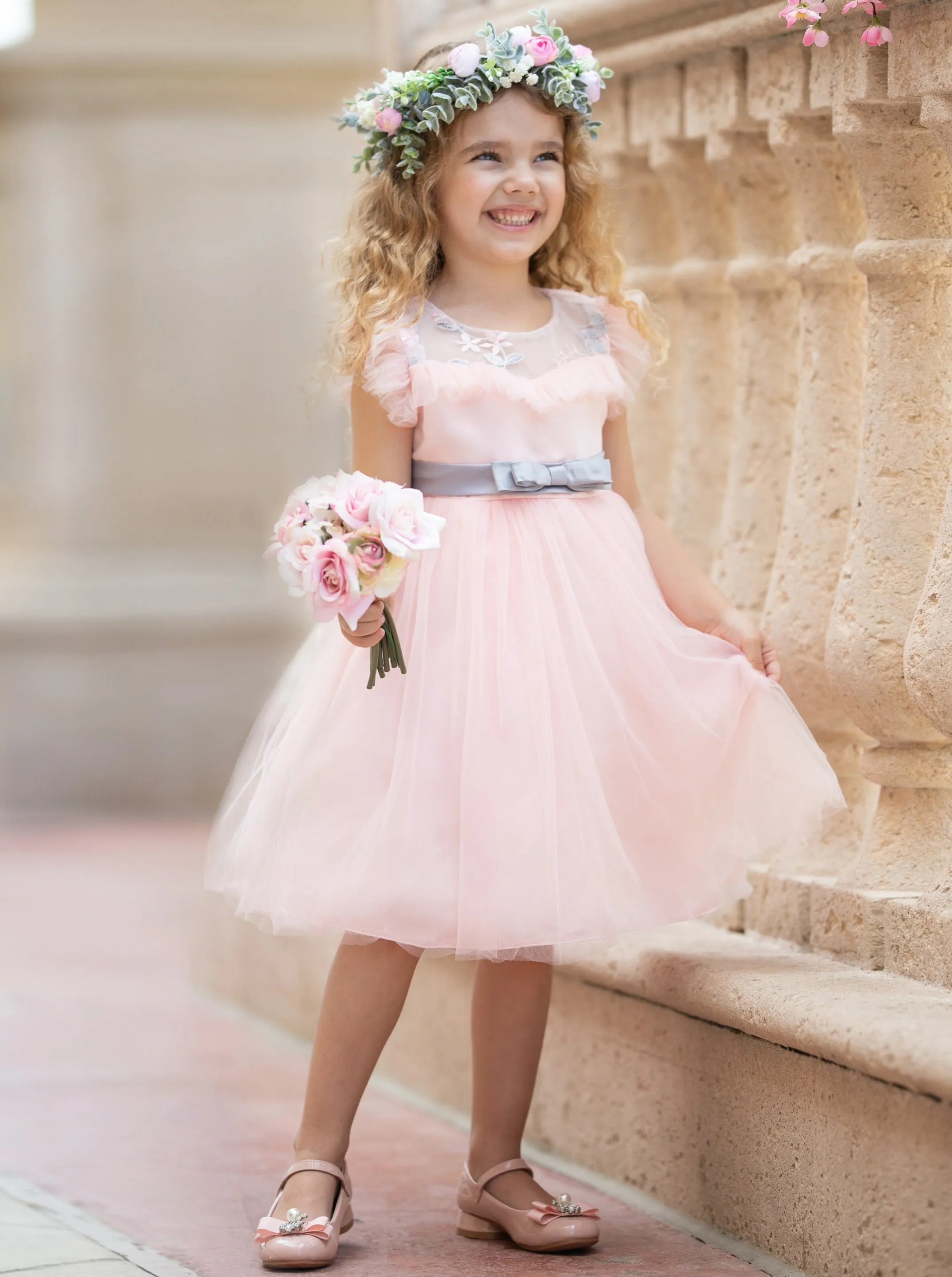 Angel Sleeves Party Tutu Dress