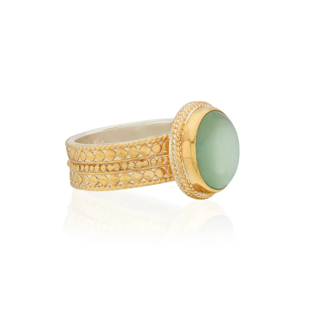 Anna Beck Green Quartz Cocktail Ring - Gold