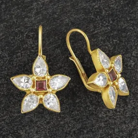 Anne of Gables Cubic Zirconia and Garnet Earrings