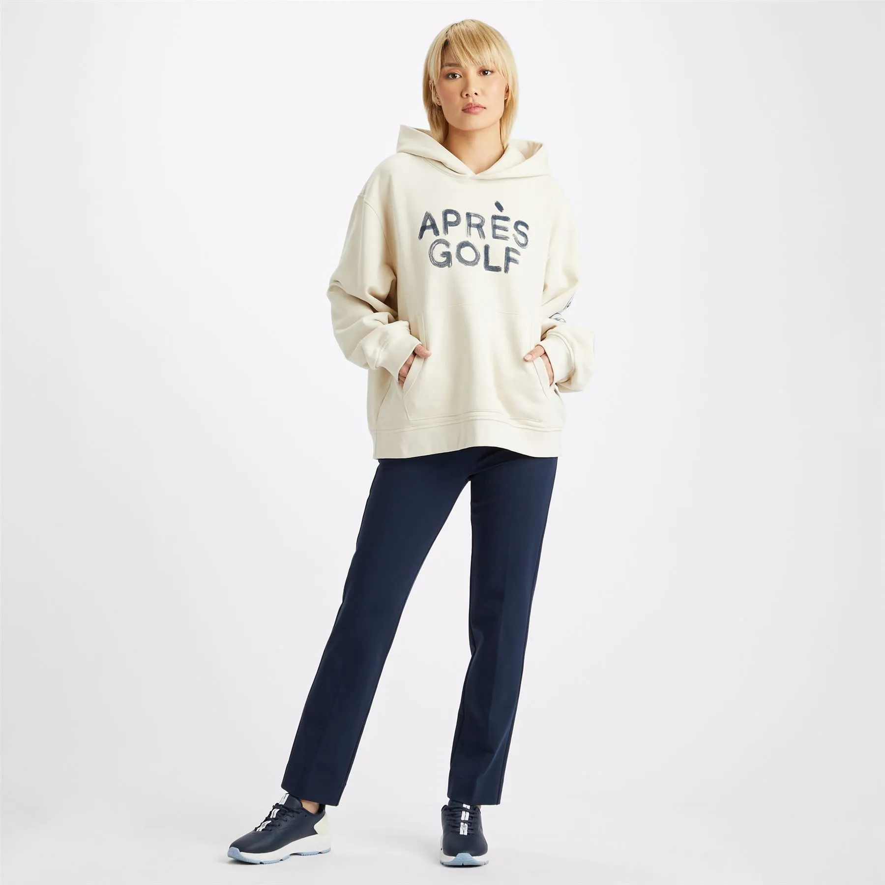 Apres Golf French Terry Oversized Fit Hoodie Stone - AW23