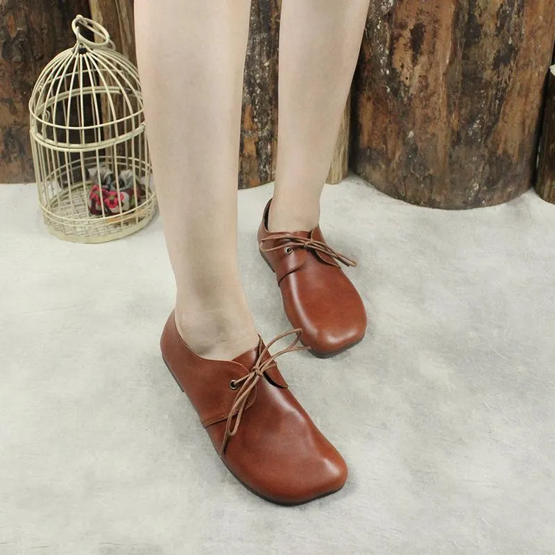 BABAKUD Autumn Winter Soft Bottom Leather Flats Comfortable