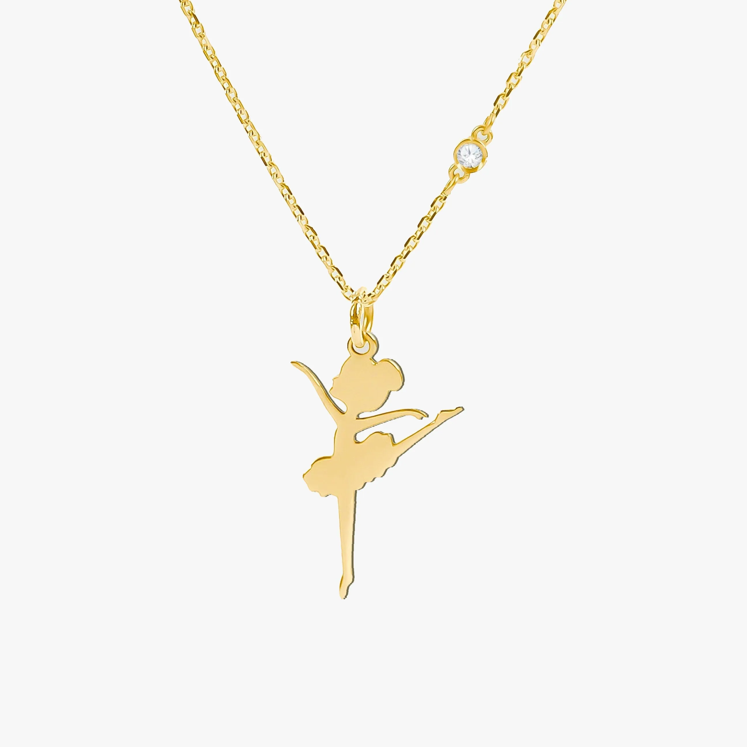 Ballet Necklace | 14K Solid Gold