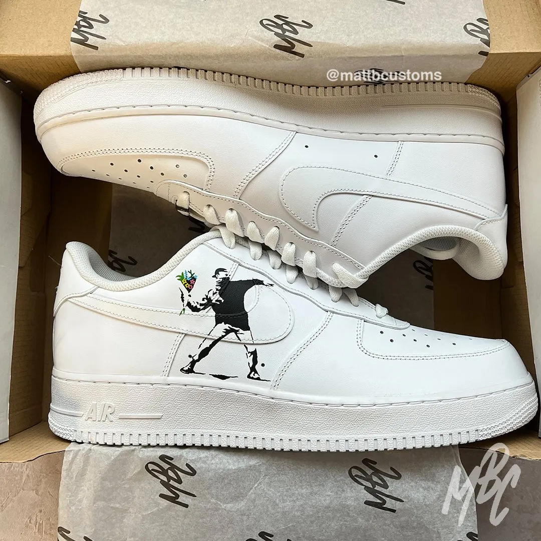 Banksy Flower Thrower - Air Force 1 | UK 12