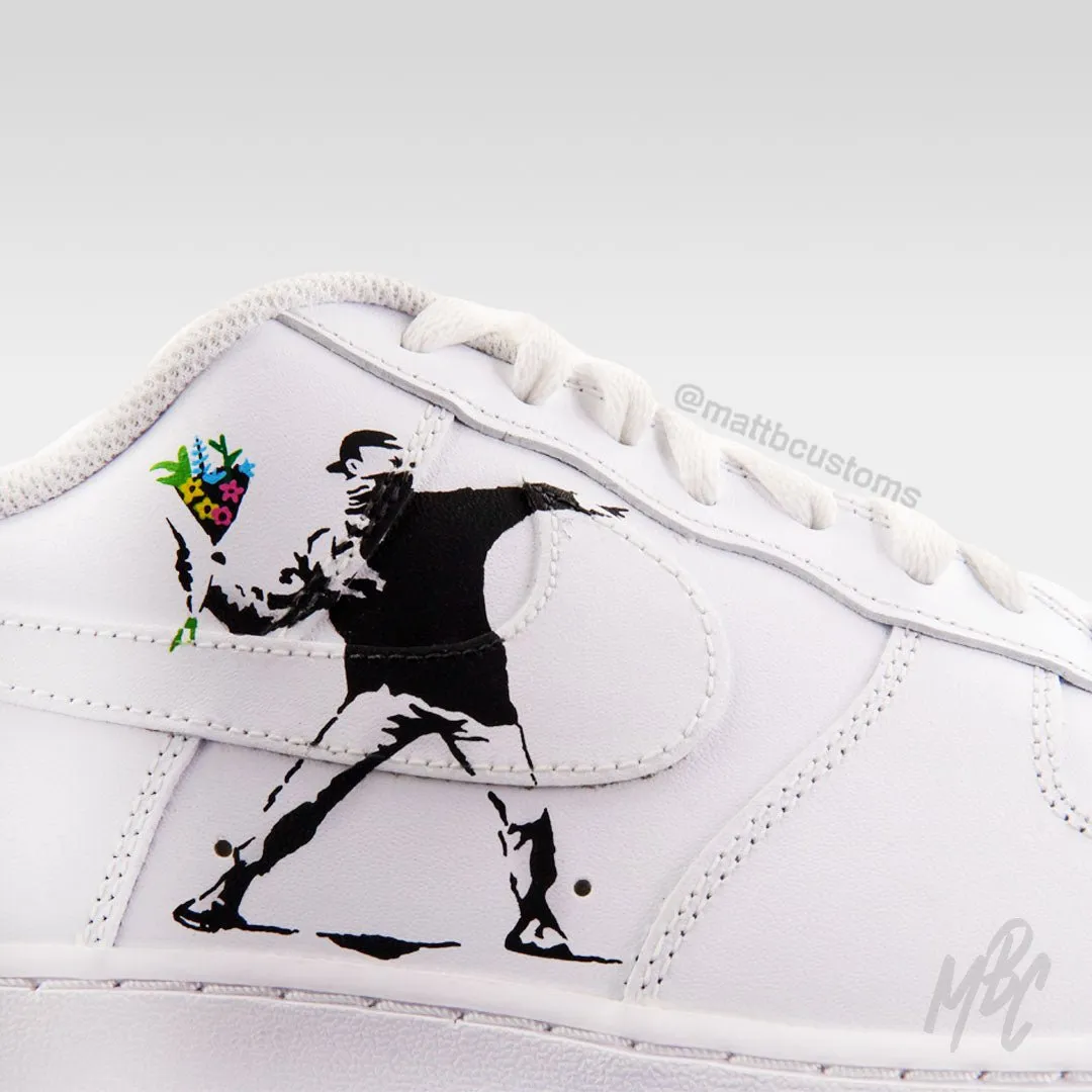 Banksy Flower Thrower - Air Force 1 | UK 12