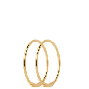 Basic Hoop 19, Gold (pair)