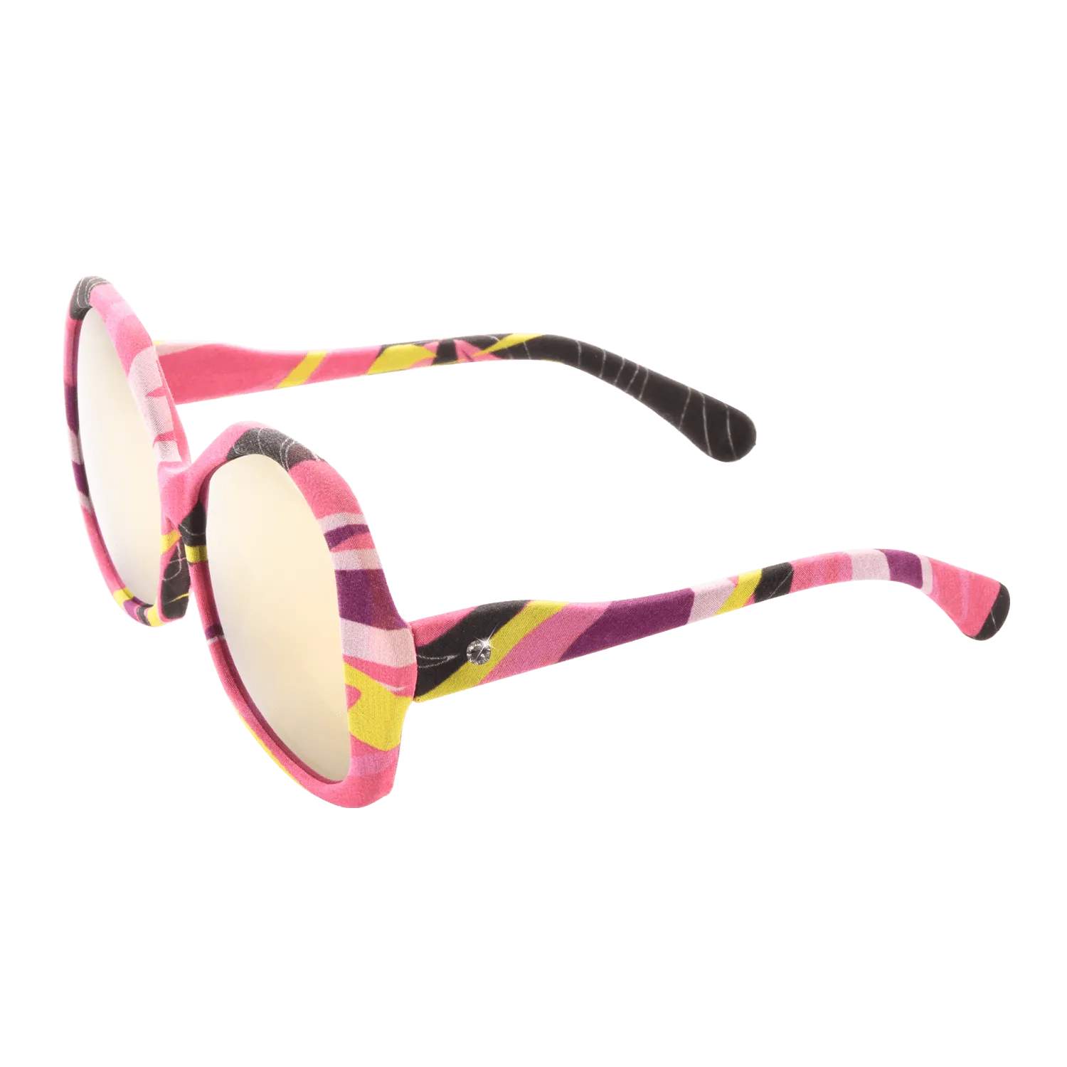 【BAUHINIA】Hand-made 100% Silk-wrapped Sunglasses with Crystals UV400