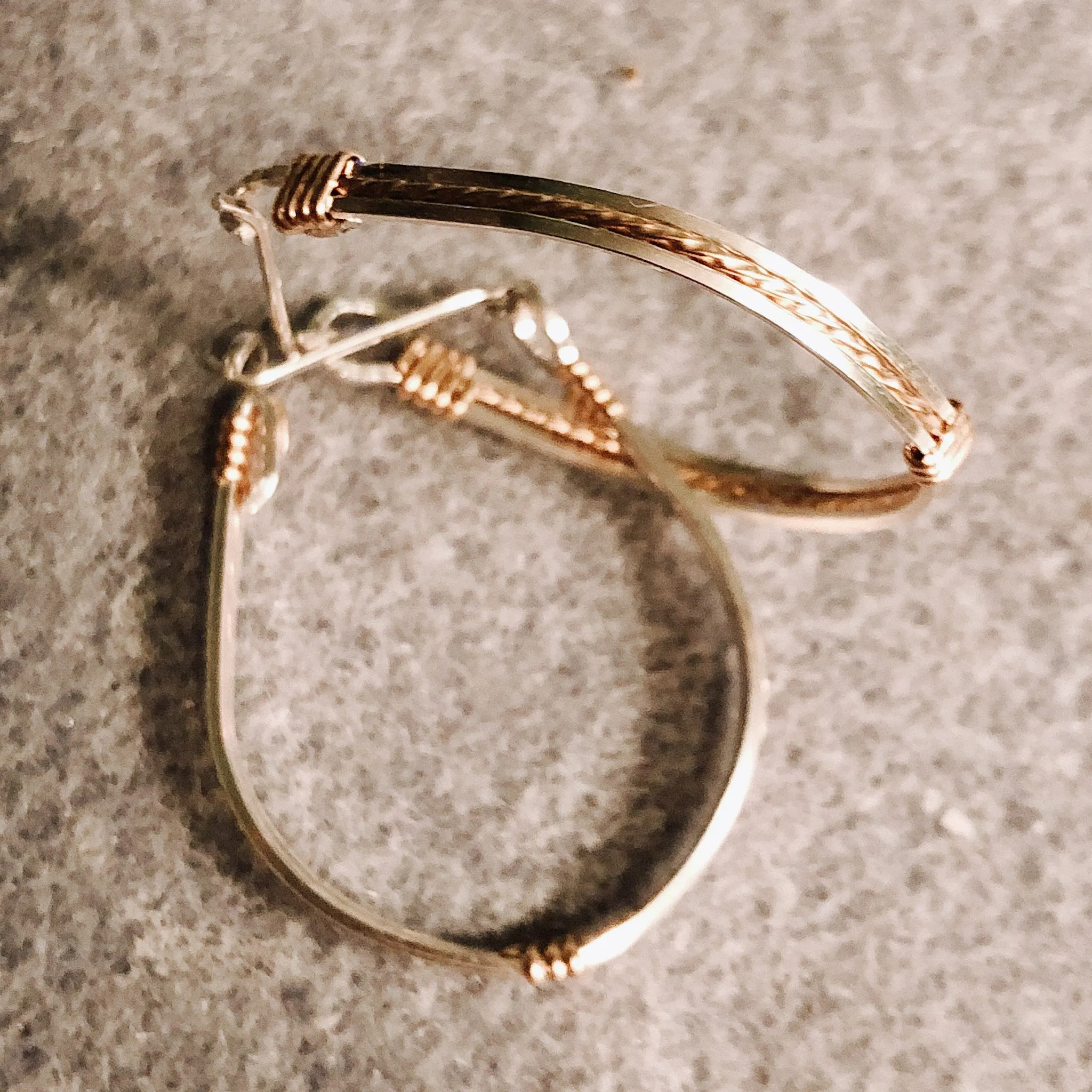 Beach Waves Sterling Silver & 14K Gold Hoop Earrings