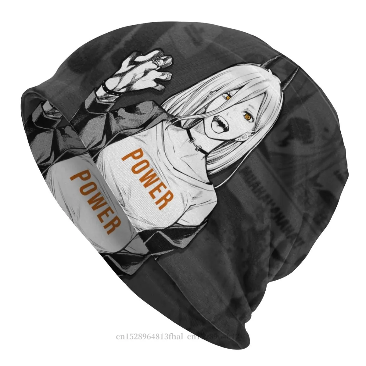 Best Cutes Power Anime Manga Cut Skullies Beanies Caps Chainsaw Man Thin Hat Autumn Spring Bonnet