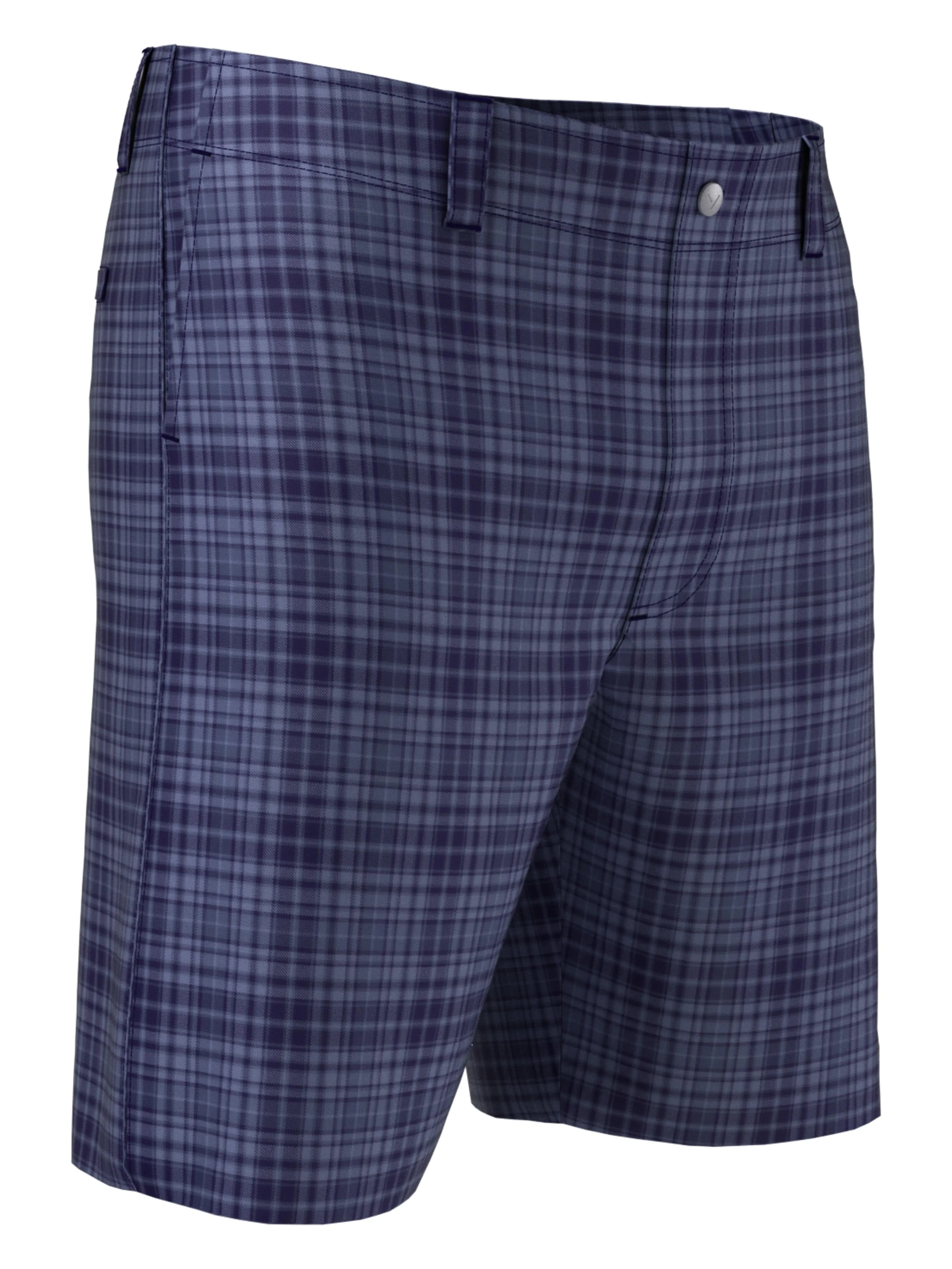 Big & Tall Flat Front Plaid Golf Short