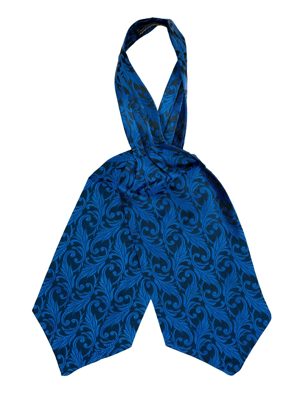 Blue Print Pure Silk Vintage Style Cravat