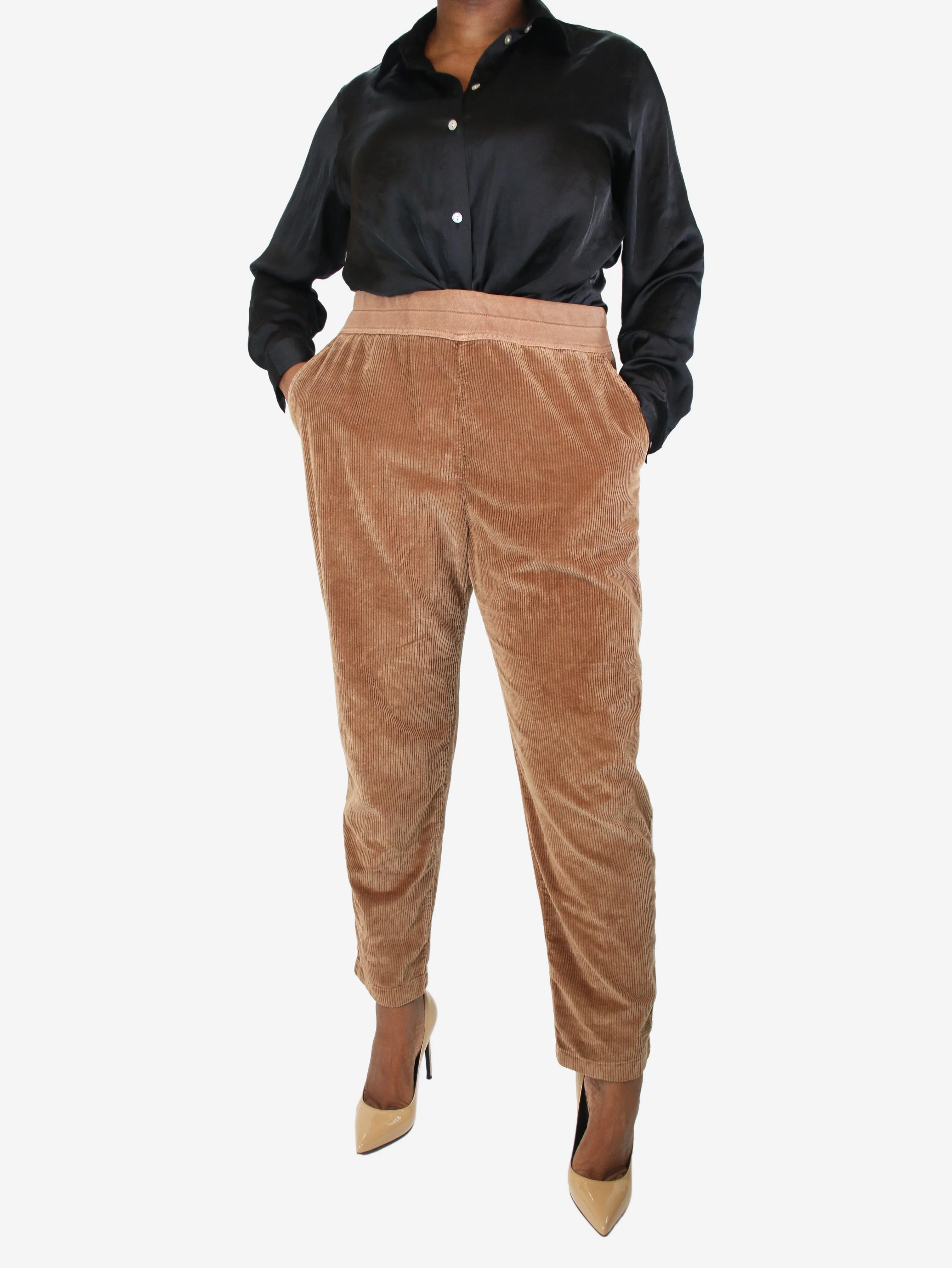 Brown corduroy trousers - size L