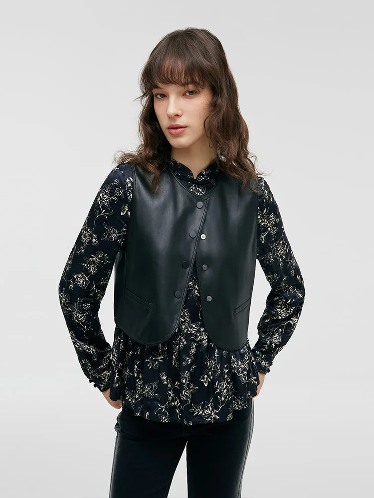 Butterflies Print New Chinese-Style Women Blouse