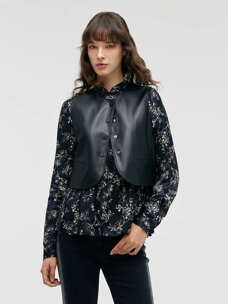 Butterflies Print New Chinese-Style Women Blouse