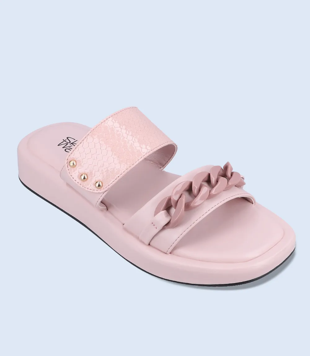 BW7355-PINK-Women Comfort Slipper