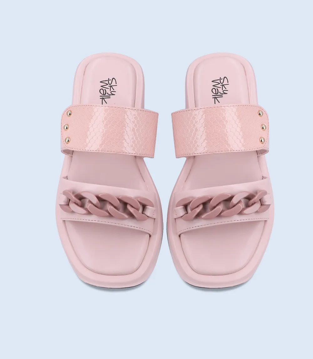 BW7355-PINK-Women Comfort Slipper