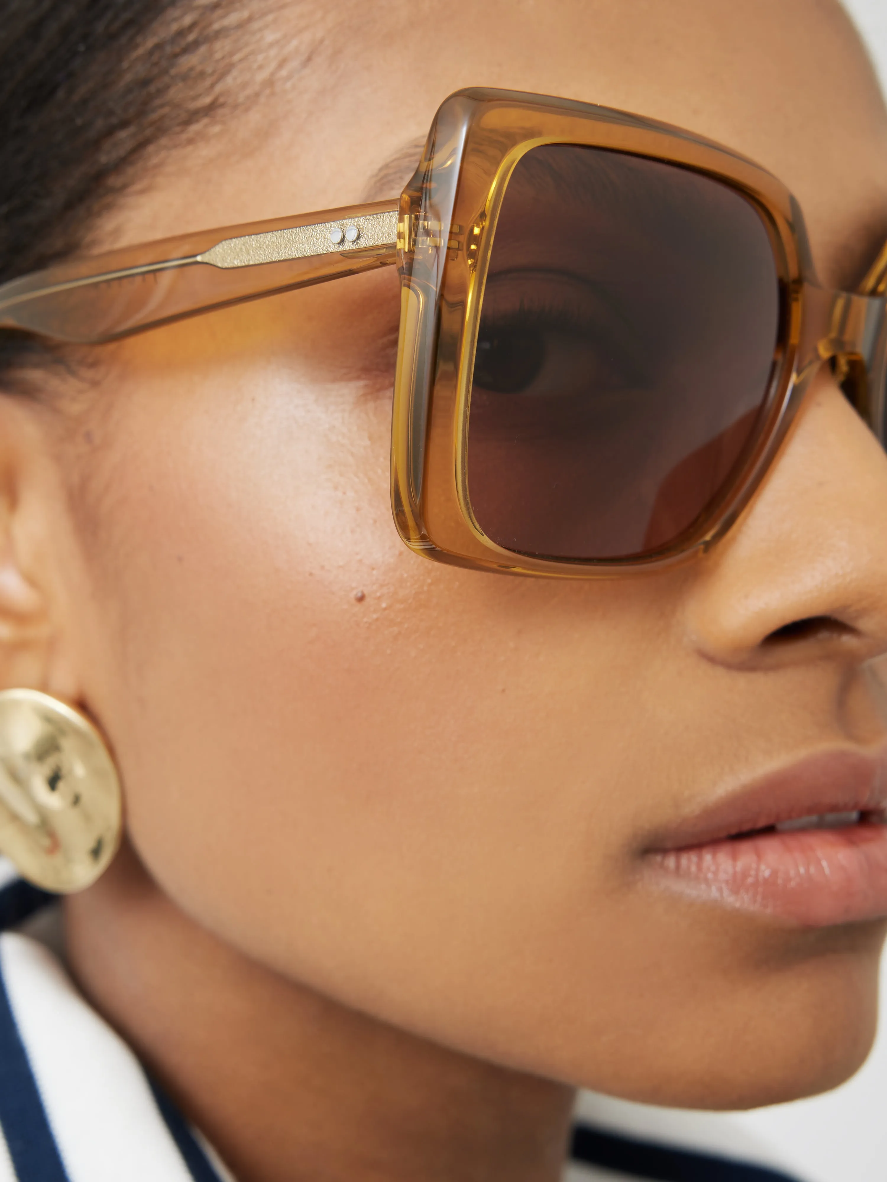 Calne Butterfly Frame Sunglasses | Amber