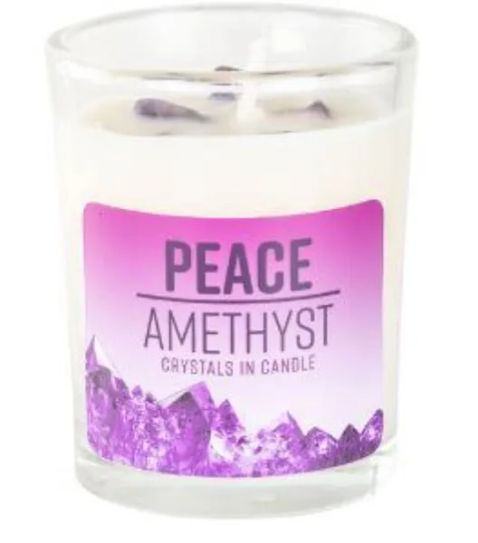 Candle - Peace Energy Stone - Amethyst