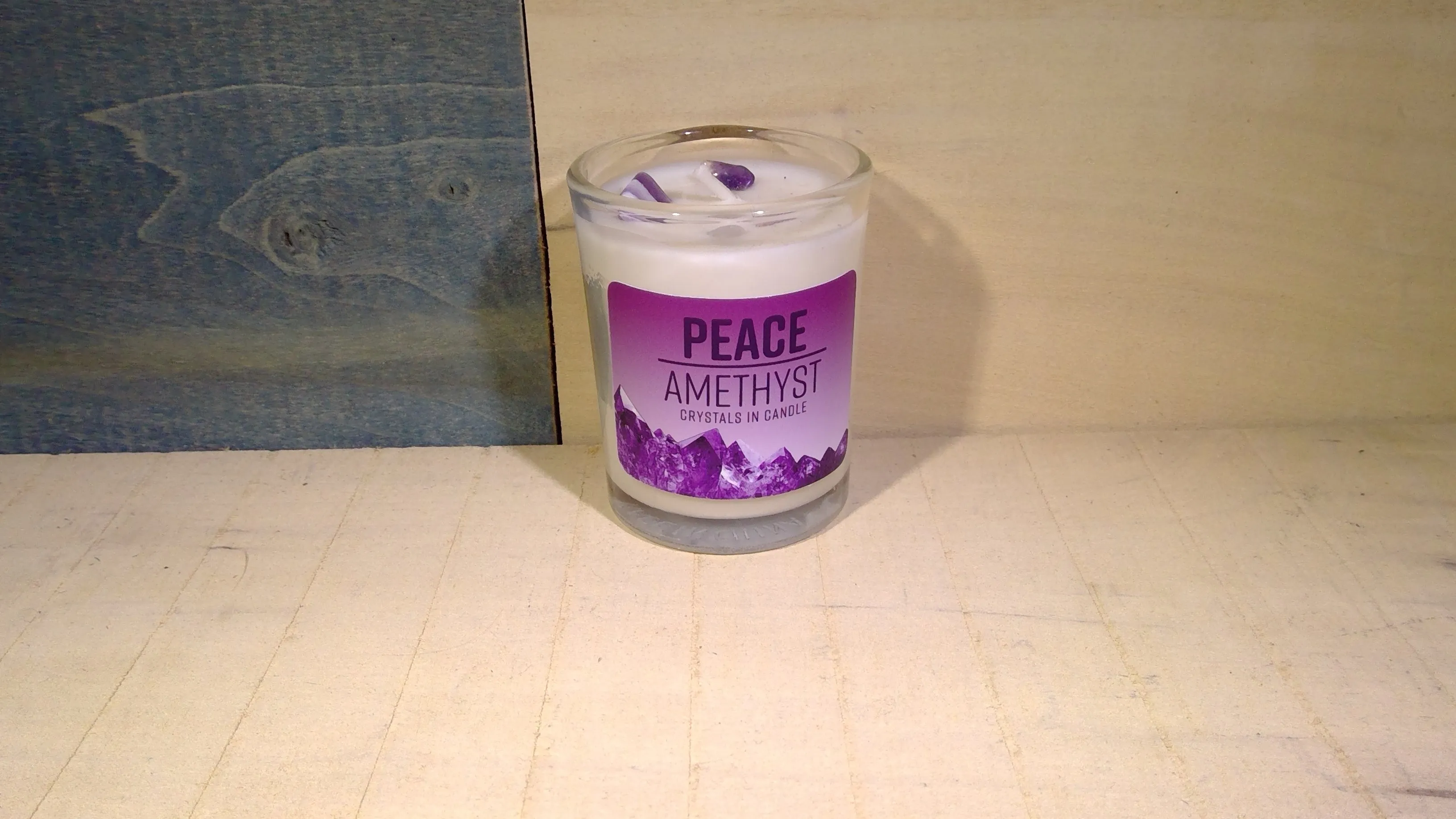 Candle - Peace Energy Stone - Amethyst