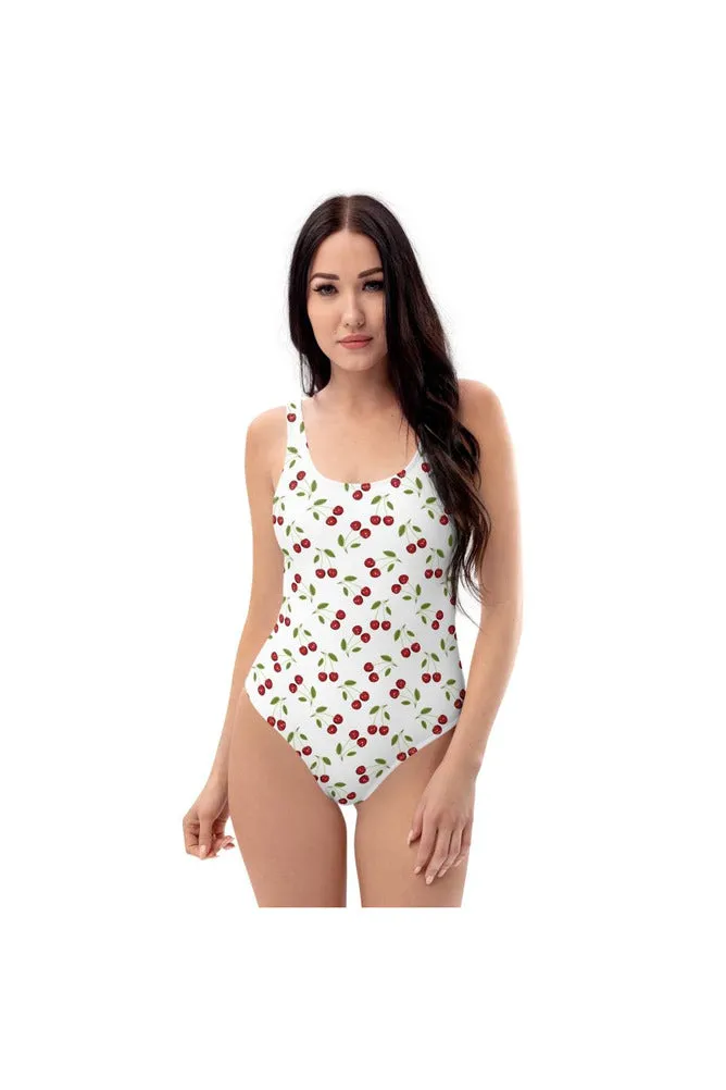 Cherry Print One-Piece Swimsuit