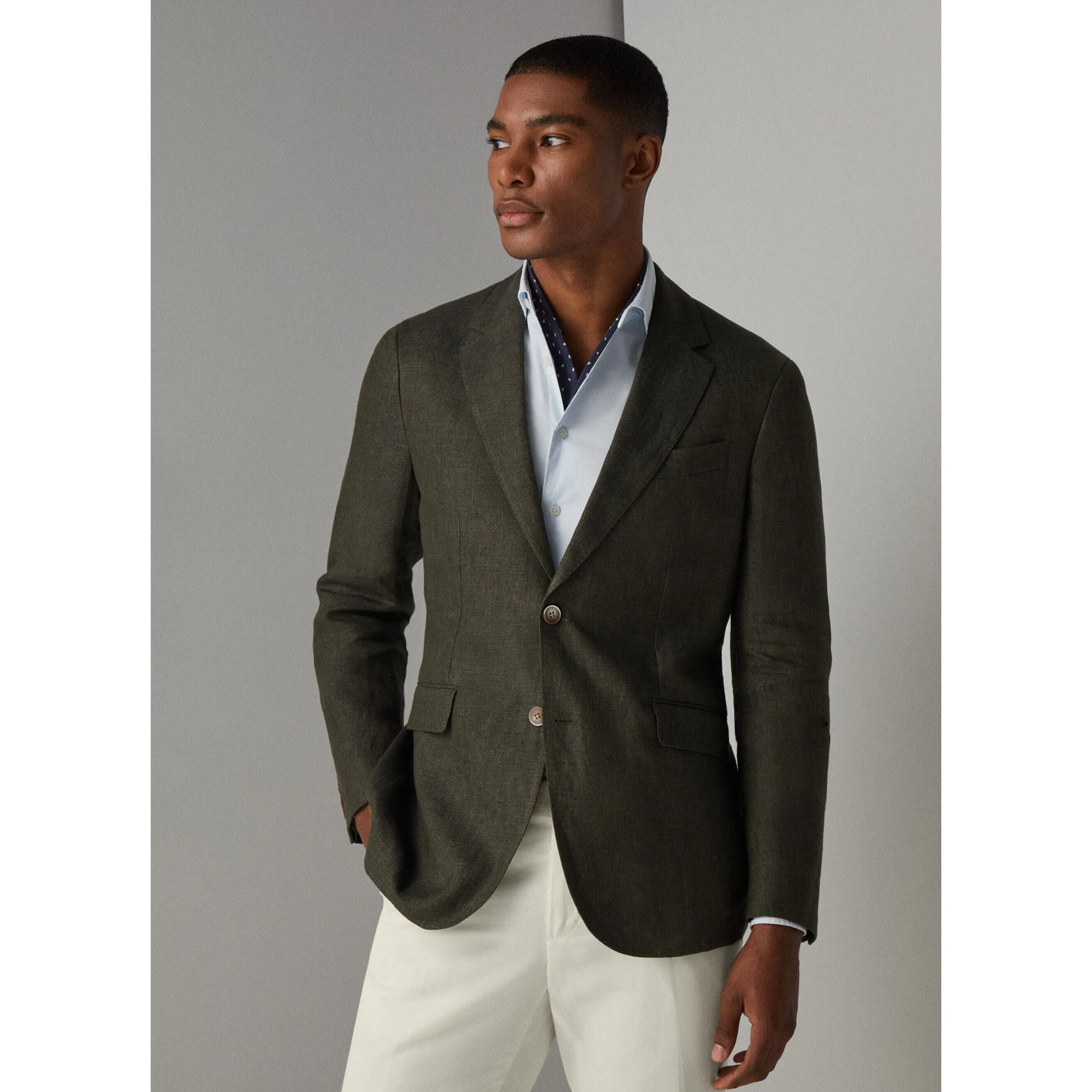 CLASSIC FIT LINEN BLAZER