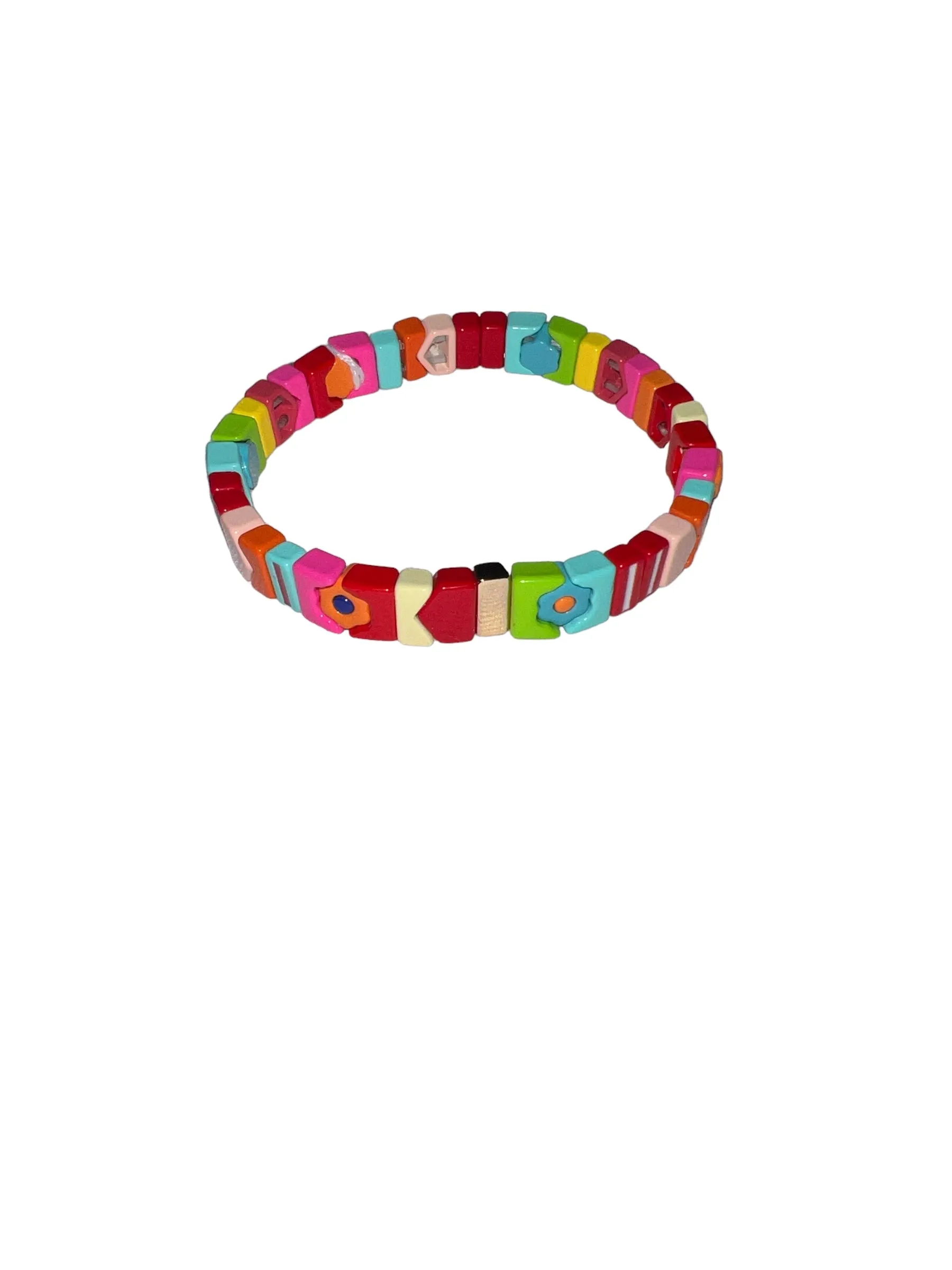 Colorful Flower Tile Bracelet