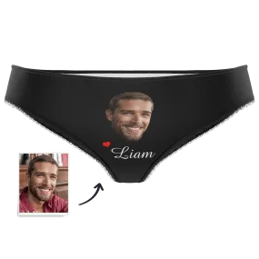 Couple Plain Women's Custom Face And Name Colorful Panties