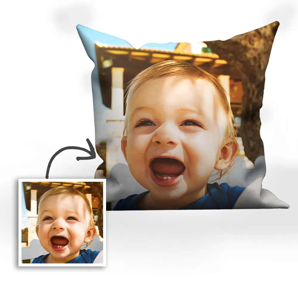 Custom Baby Photo Throw Pillow