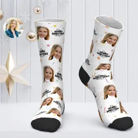 Custom Christmas Face Socks Personalised Photo Socks Christmas Gift