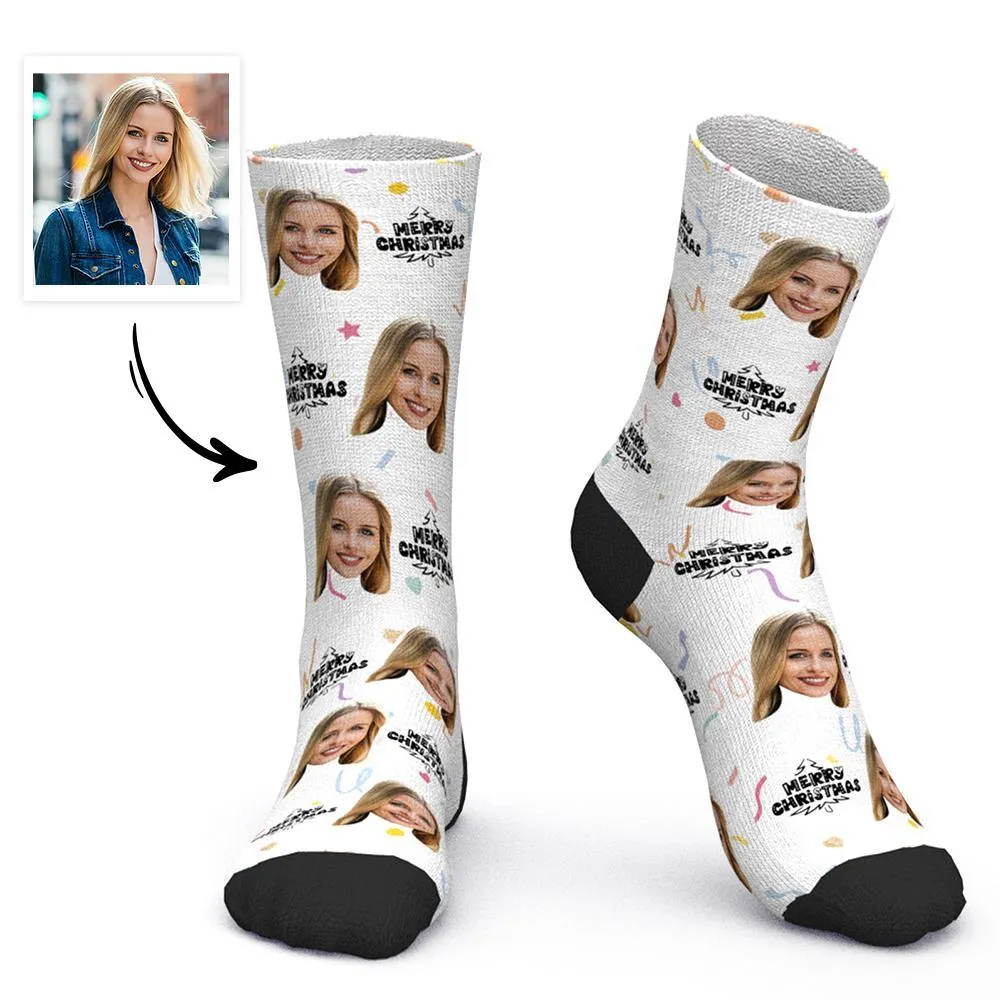 Custom Christmas Face Socks Personalised Photo Socks Christmas Gift