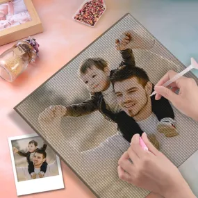 Custom Diamond Painting DIY Diamond Painting Kit Full Square Round Rhinestone Unique Gifts 30*30cm - Love Dad