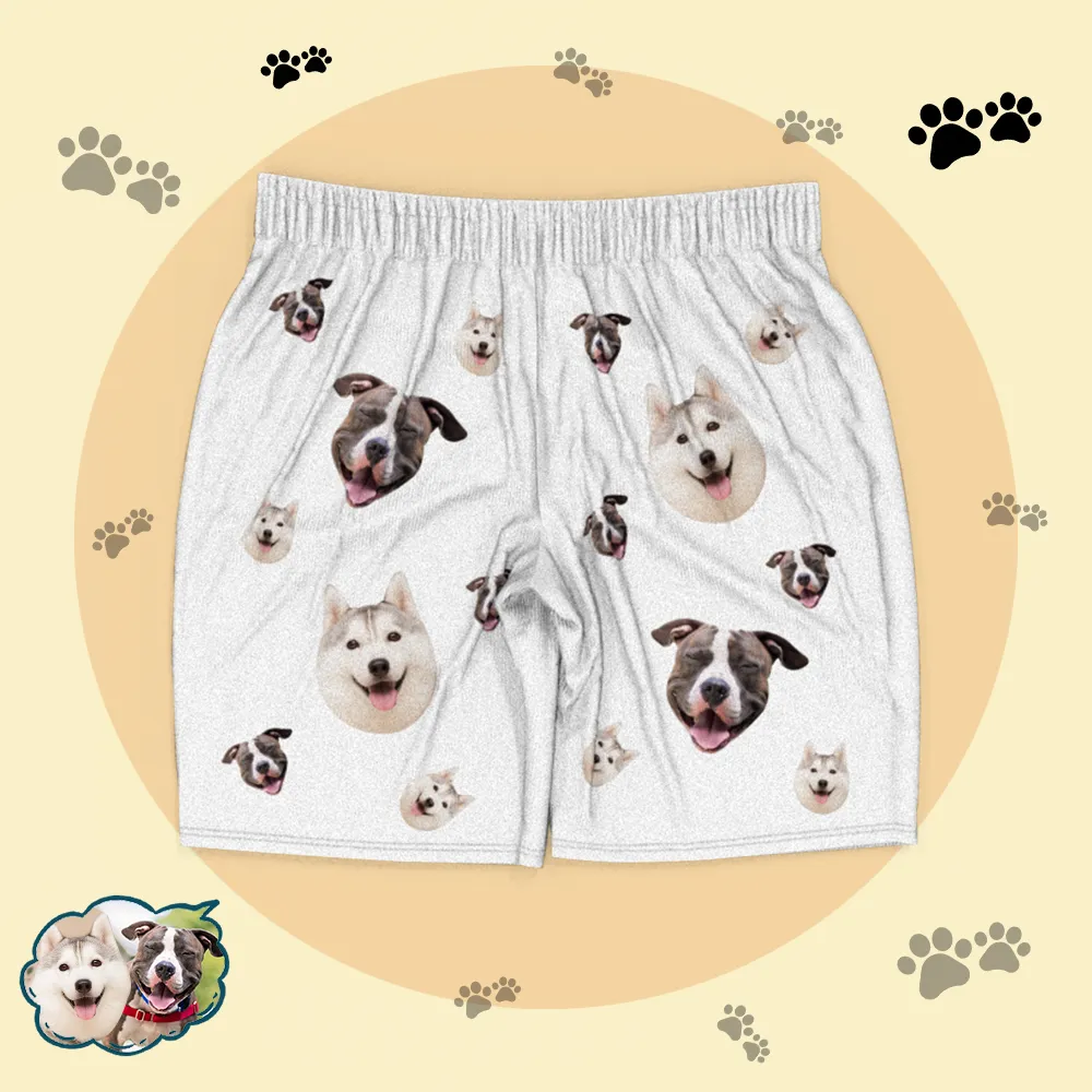 Custom Dog Face Pajamas Short Sleeved Shirtand Pants