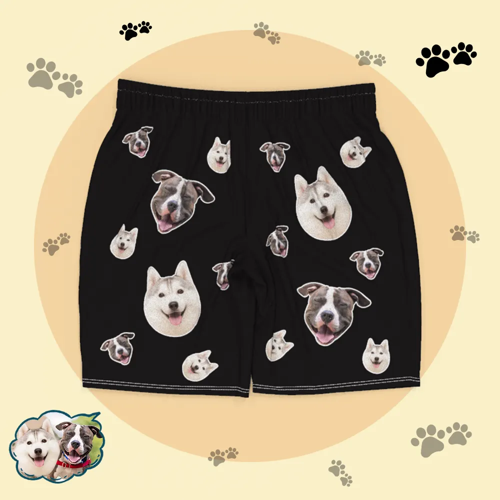 Custom Dog Face Pajamas Short Sleeved Shirtand Pants