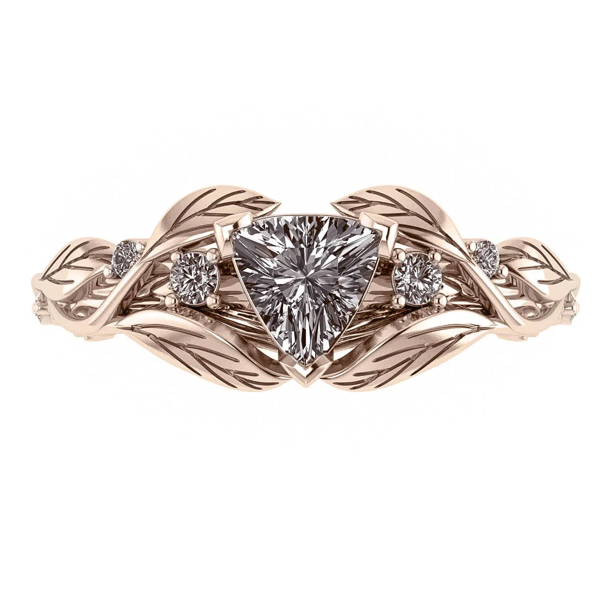 Custom order: Clematis | branch engagement ring setting