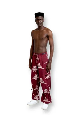 Cute Saint Ofin Burgundy Cotton Trouser