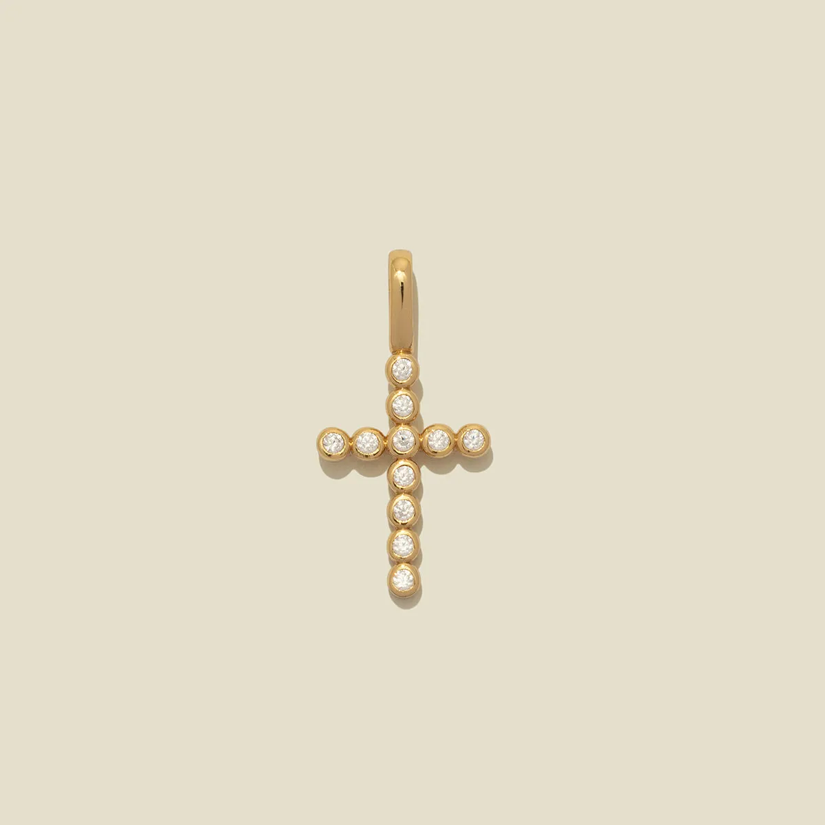 CZ Poppy Cross Charm