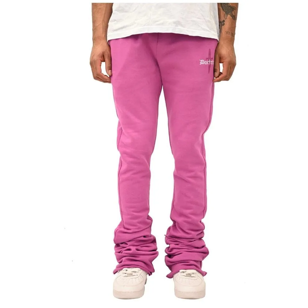 Doctrine Denim Dagger Super Stacked Flared Joggers (Purple) DB0024