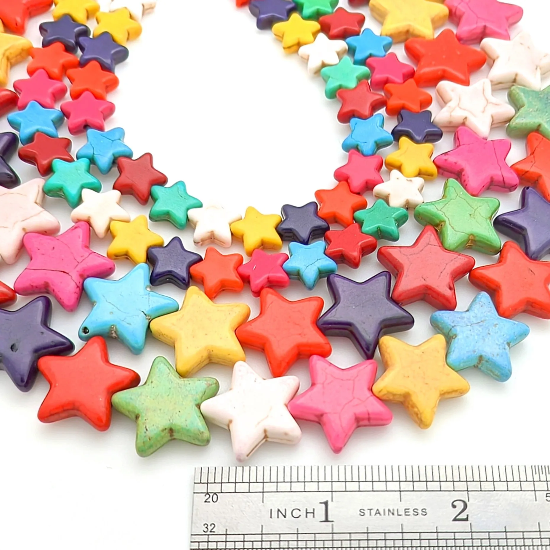 Dyed Magnesite Stars - Multi-color