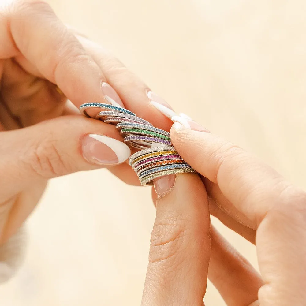 February Birthstone Stacking Ring