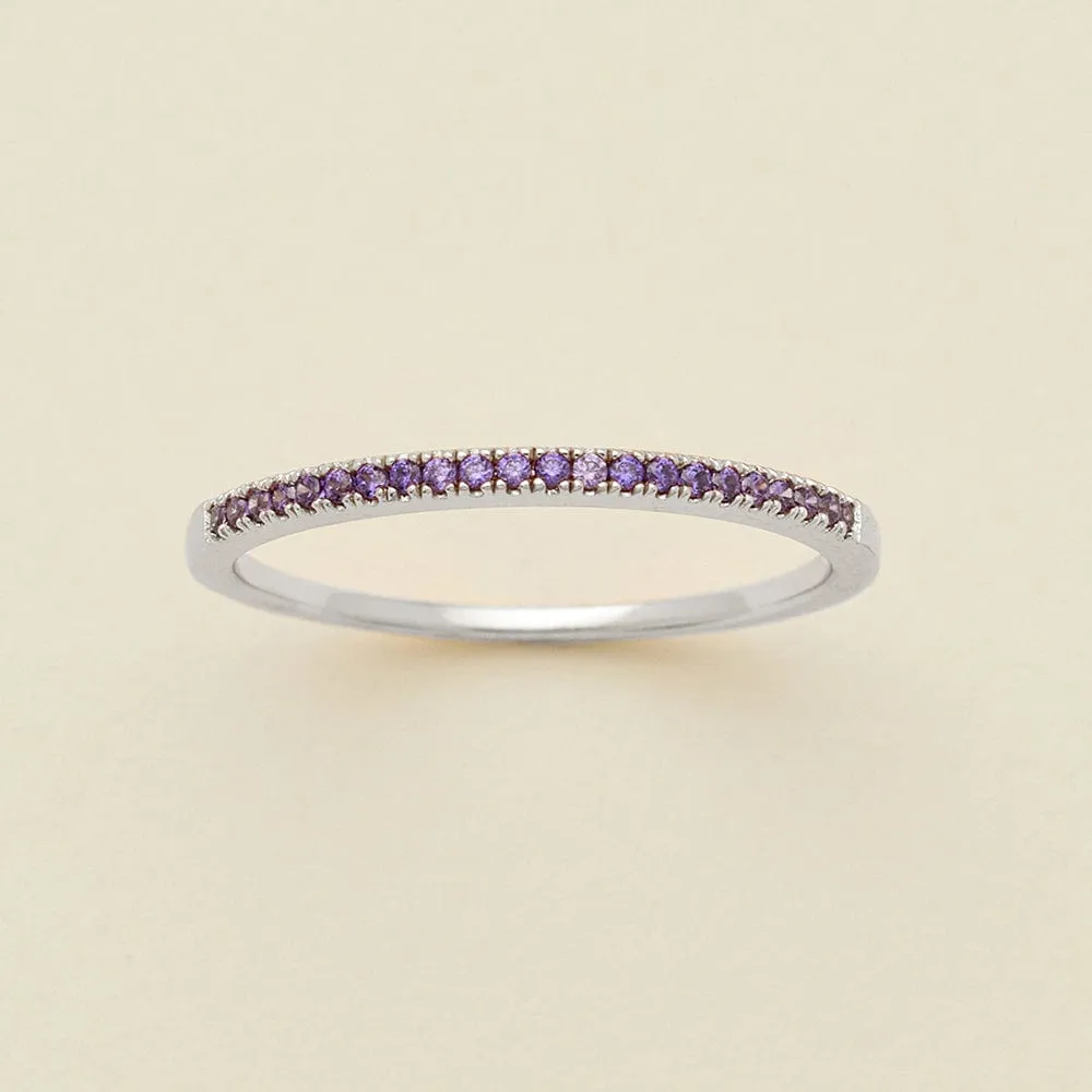 February Birthstone Stacking Ring